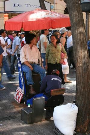 Schuhputzer in Santiago